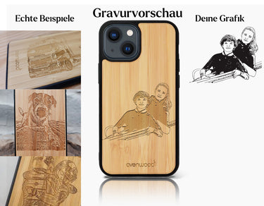INDIVIDUELL iPhone 15 Bambus-Kunststoff